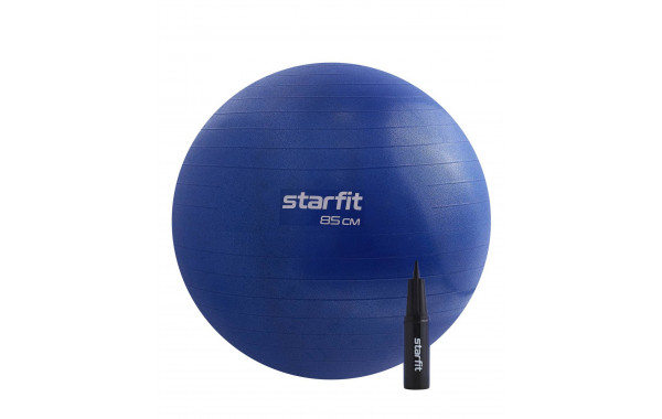 Фитбол d85см Star Fit с ручным насосом GB-109 темно-синий 600_380