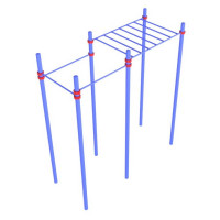 Рукоход с турниками Glav 14.200.18
