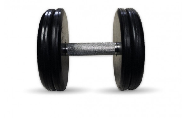 Гантель классик с вращающейся ручкой хром 22 кг MB Barbell MB-FdbEM-B22 600_380