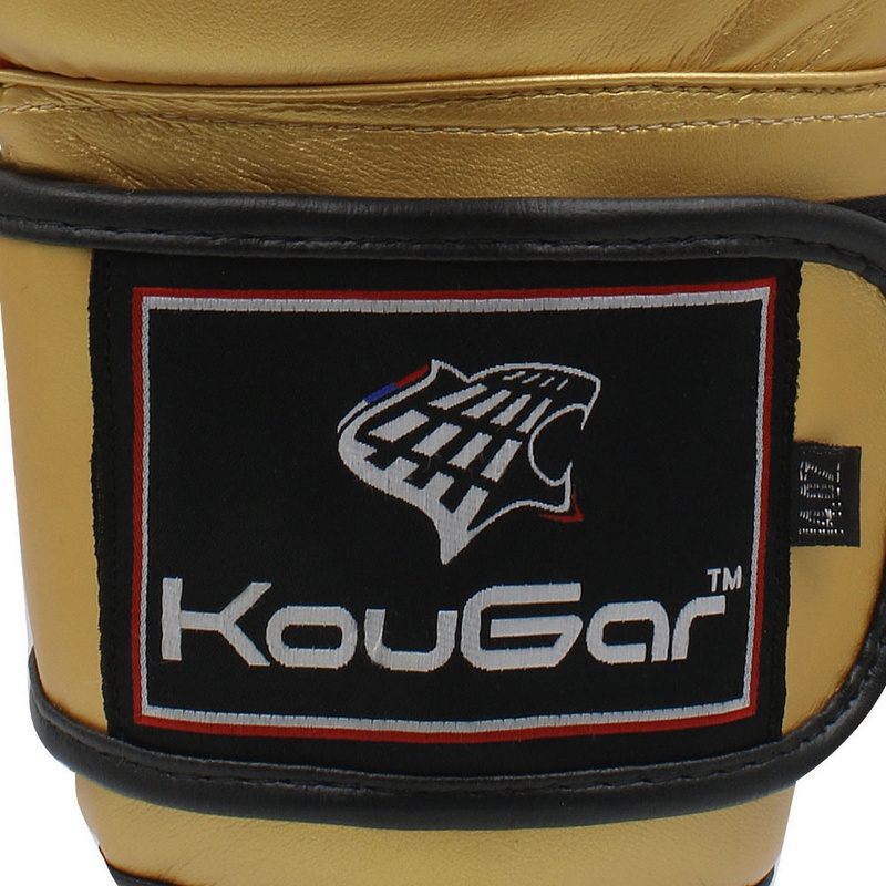 Боксерские перчатки Kougar KO600-12, 12oz, золото 800_800