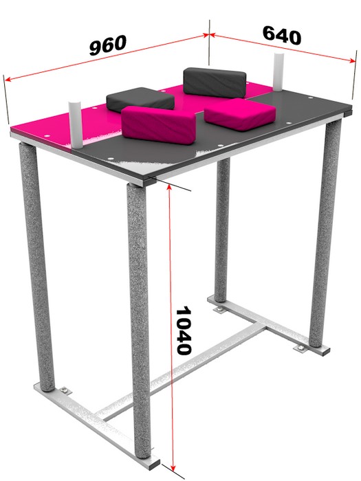 Стол для армрестлинга цельносварной Glav 5.501 525_700