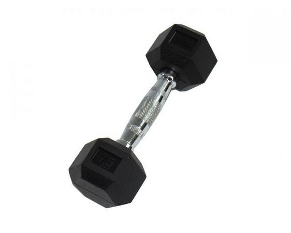 Гантель 30кг Perform Better Rubber Encased Hex Dumbbells 4137-30\BK-30-00 1000_800