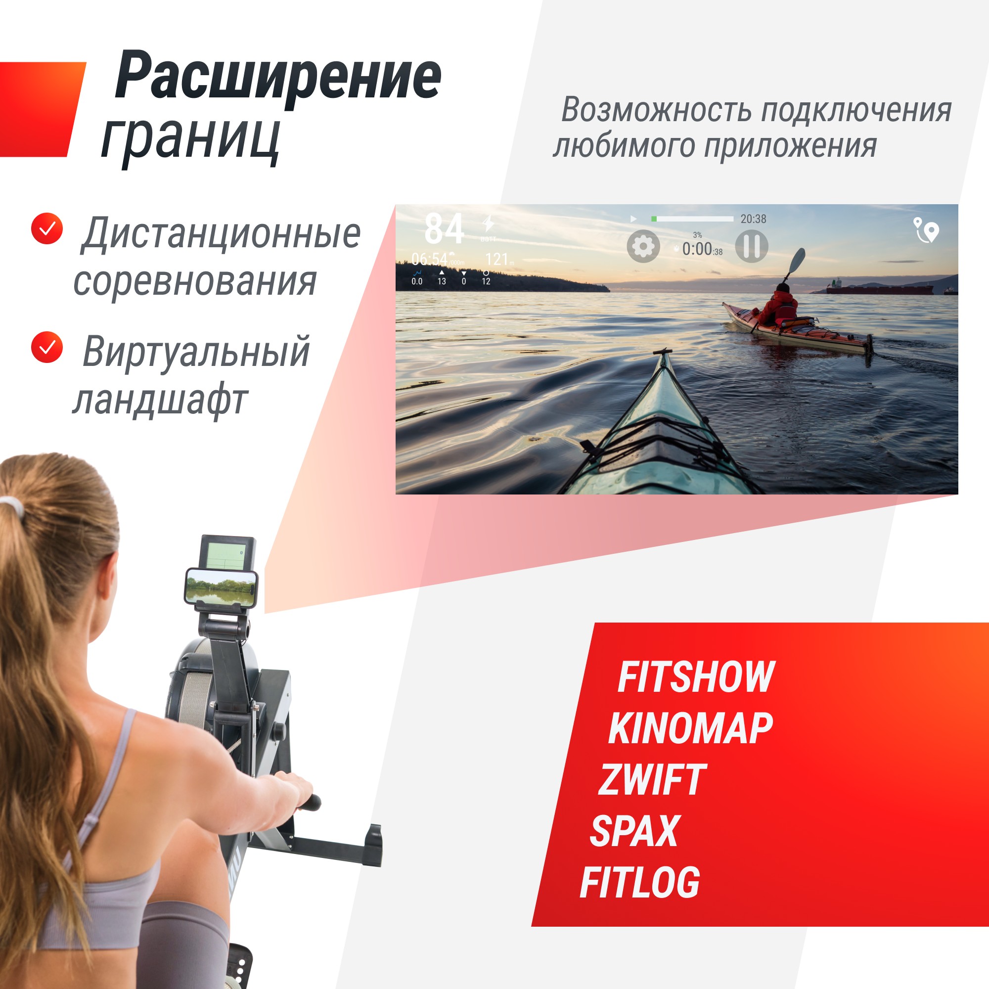 Гребной тренажер UnixFitt Air Rower-X RMUARXB Black 2000_2000