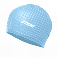 Шапочка для плавания Atemi bubble cap Light blue FBC1LBE голубой 120_120